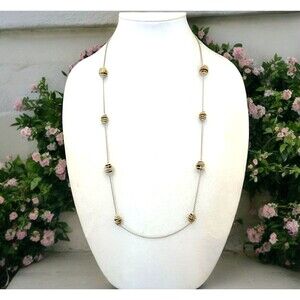 New Boutique Necklace Silver Gold Tones Chain 3E
